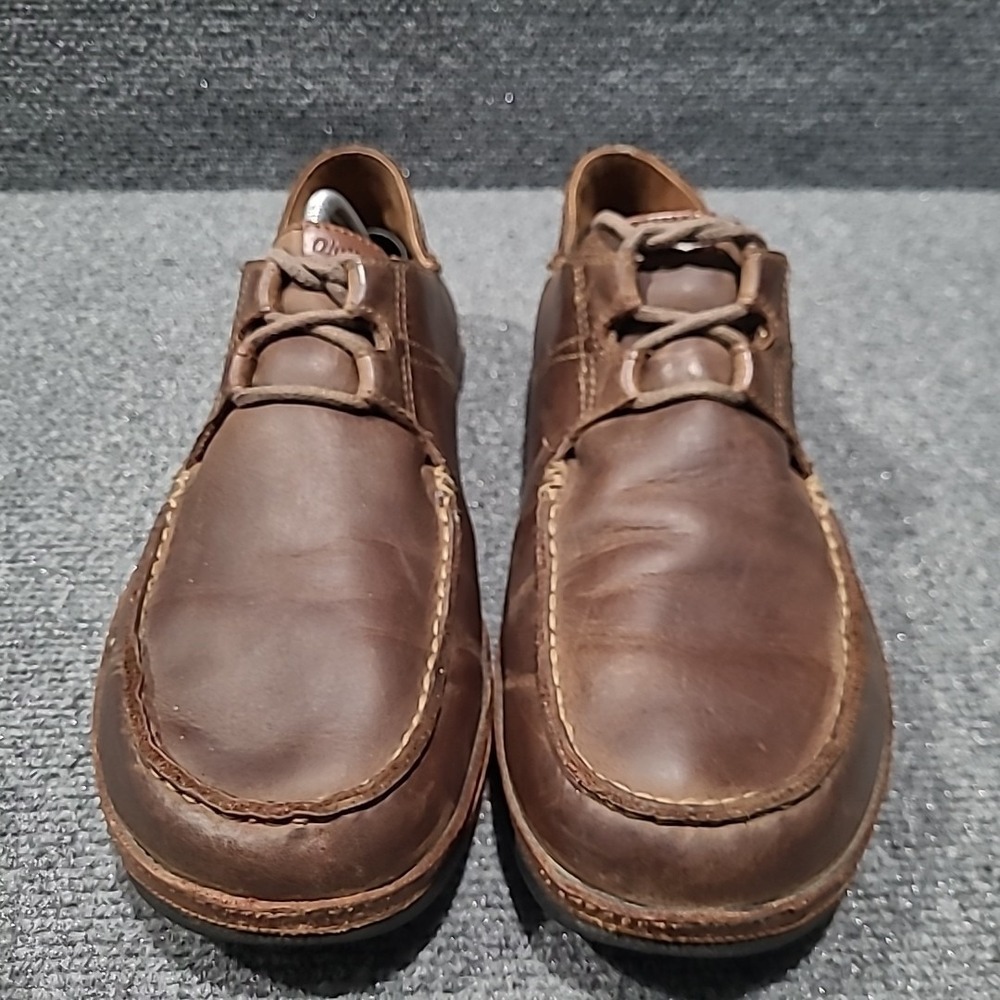 Olukai Men's Ohana Brown Leather Lace Up Convertible‎ Loafers Size US 11 - Picture 2 of 14